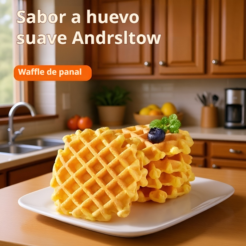 Pastel de gofre con mantequilla, sabor rico y delicioso