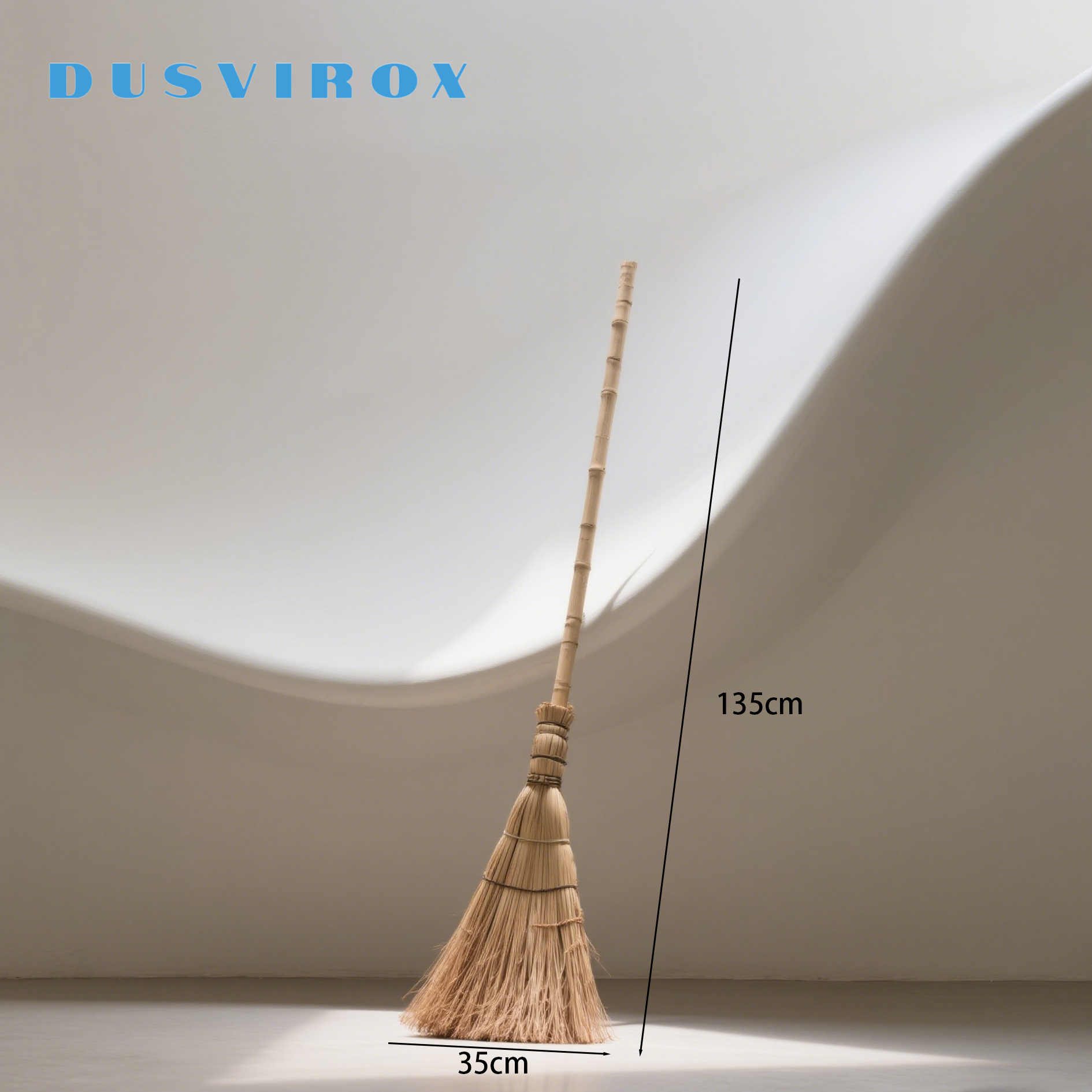 Soft-bristled broom for tile and laminate floors