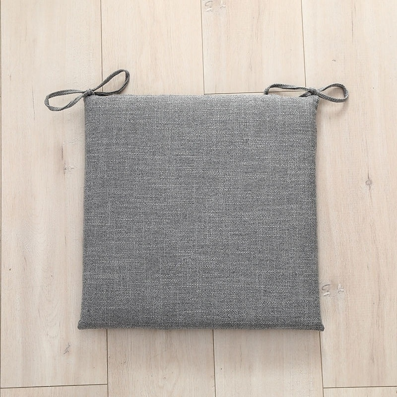 Detachable Washable Simple Linen Chair Cushion, Thickened and Breathable Seat Pad