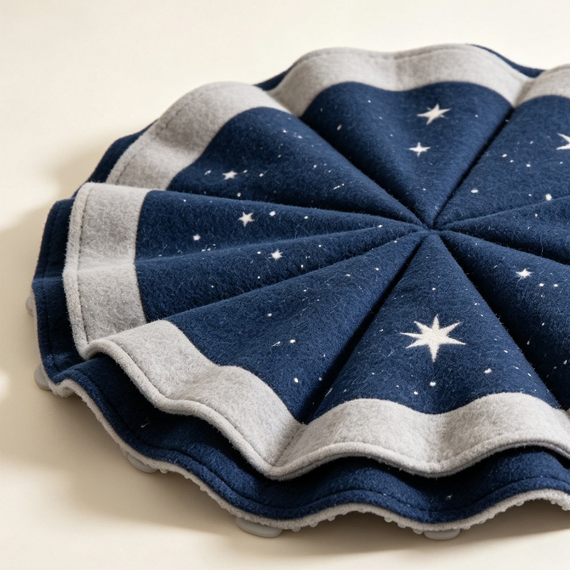Felt placemat in fan and star design for table decor