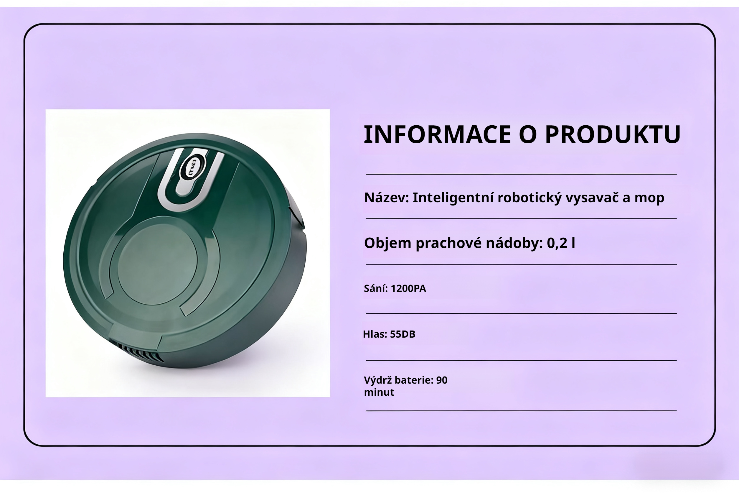 Chytrý robotický vysavač 