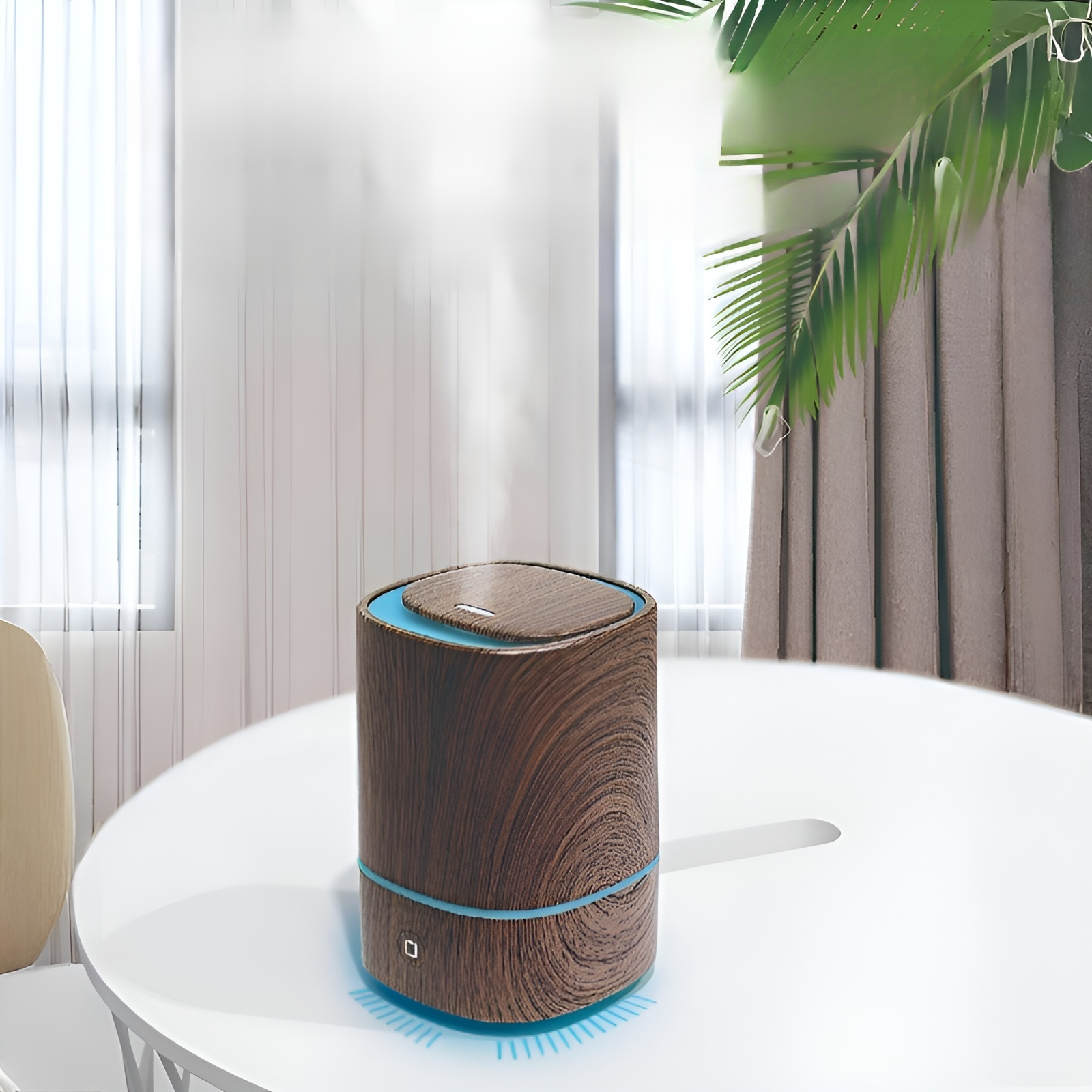 新しい空気加湿器USB車オフィス木目調アロマセラピーマシン超音波スプレー家庭用清浄機