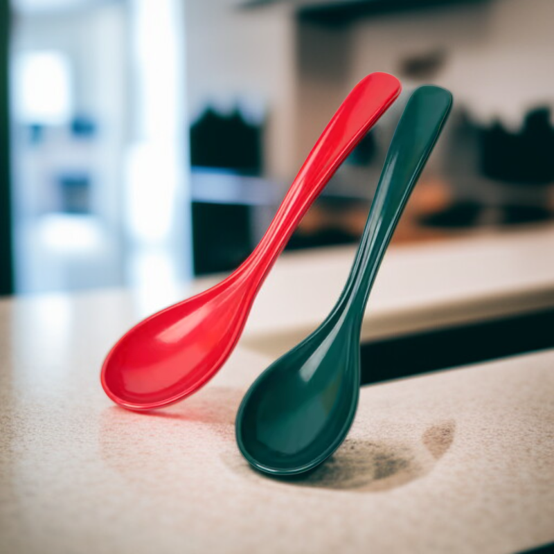 합금 소재의 긴 손잡이 수프 스푼