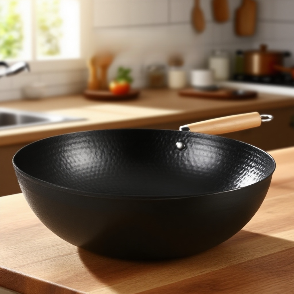 キッチン用無コーティング無粘着フライパン