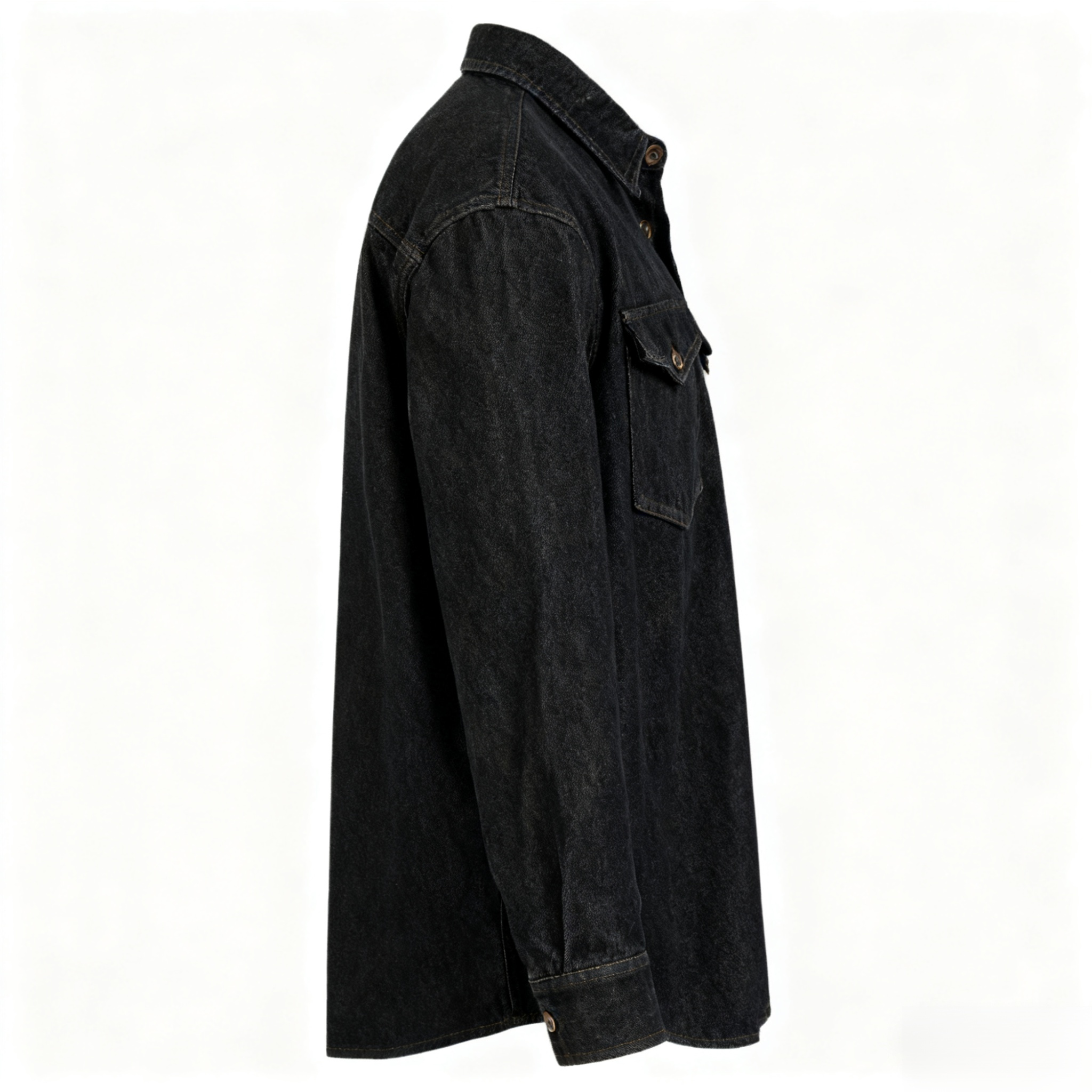 데님 셔츠, 심플한 솔리드 컬러 재킷