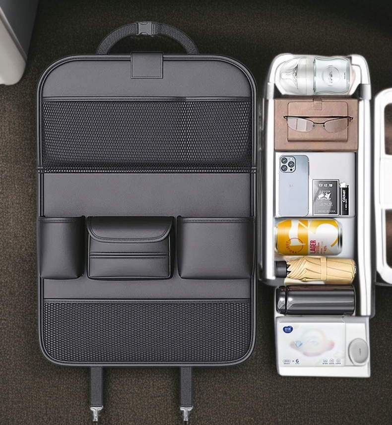 내구성 좋은 가죽 소재 수납 가방