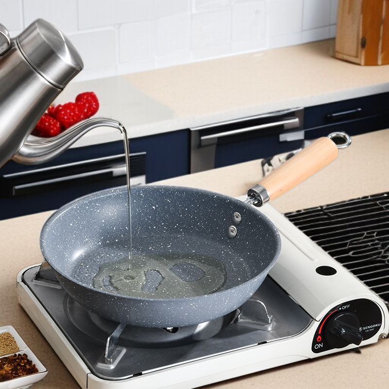 가정용 맥반석 프라이팬 스테이크 계란후라이팬 끈적임없음팬