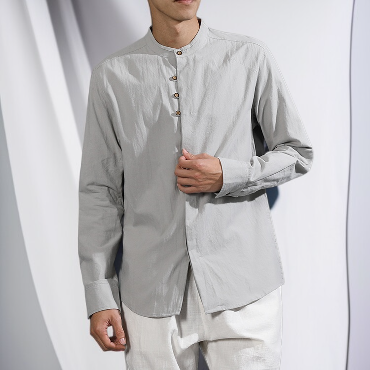 남자 캐주얼 린넨 셔츠 차이나 가을 겨울 셔츠