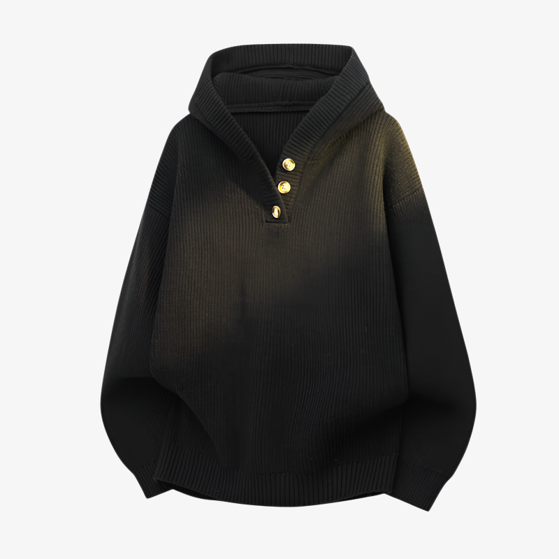 メンズ ファッションカジュアルゆったりフード付き厚手セーター