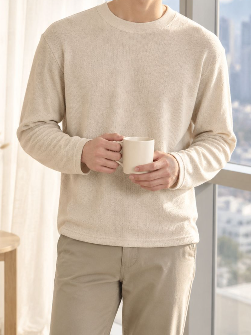 워셔블 관리가 편리한 남성 데일리 니트
