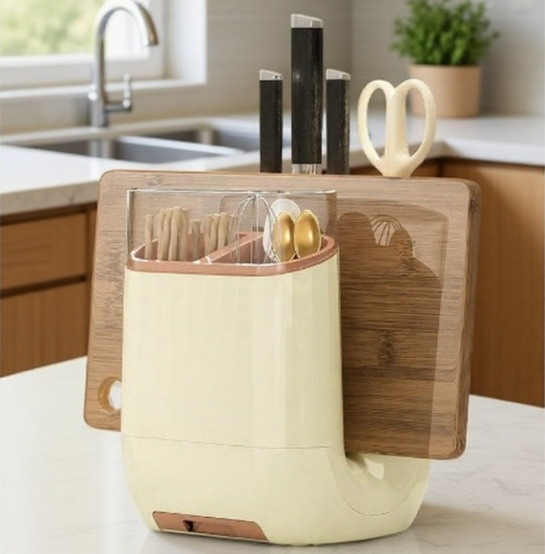 一體收納架方便拿取刀具筷子