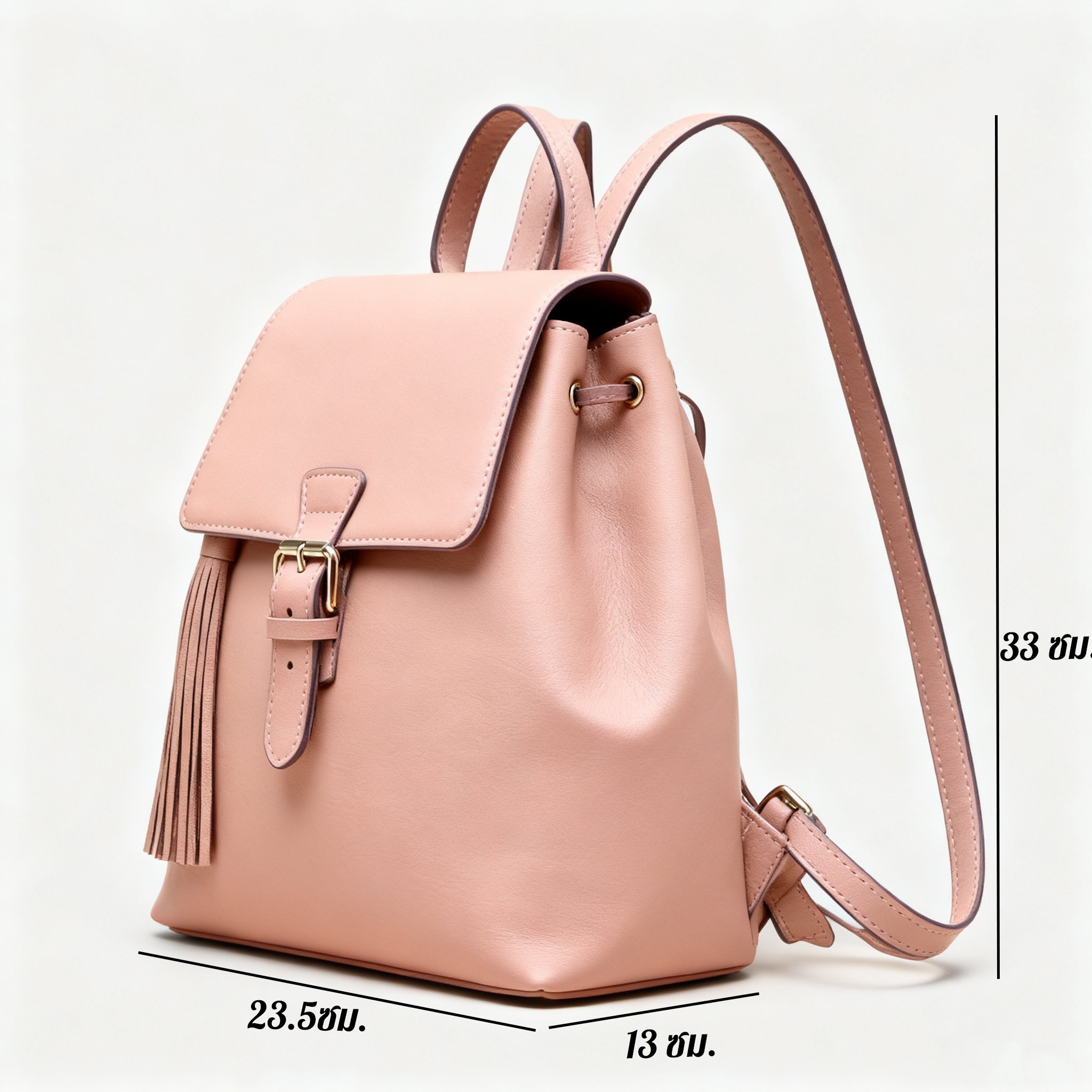 กระเป๋าแบ็คแพ็คสีชมพูขนาดใหญ่