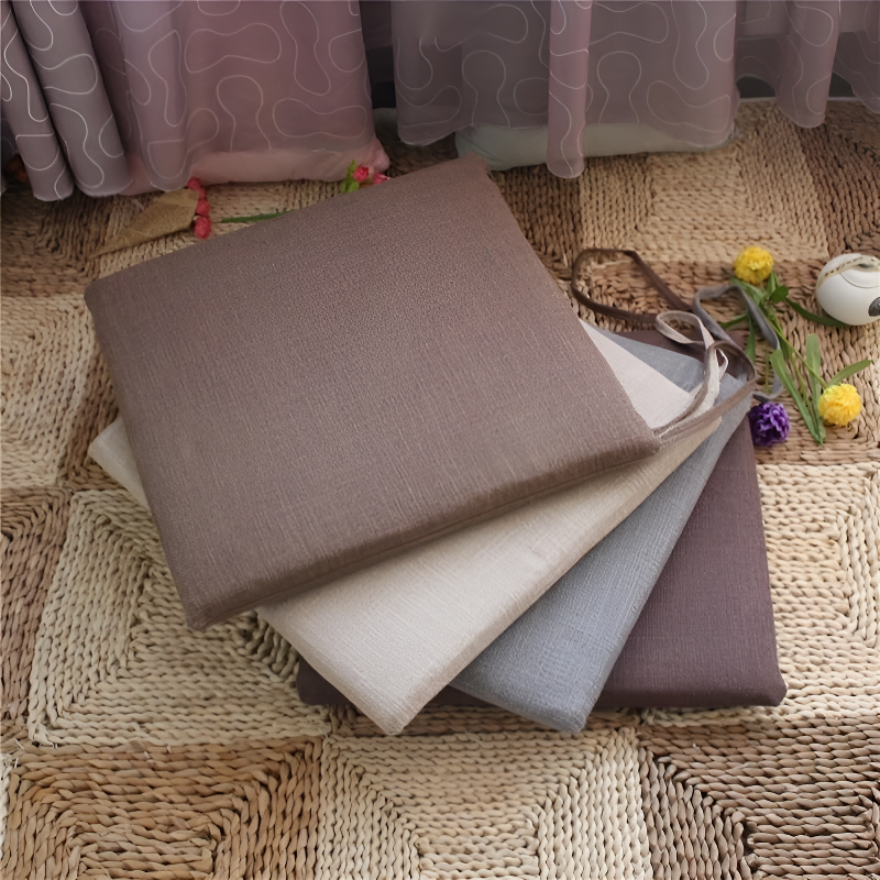 Thickened Breathable Removable Linen Chair Seat Cushion