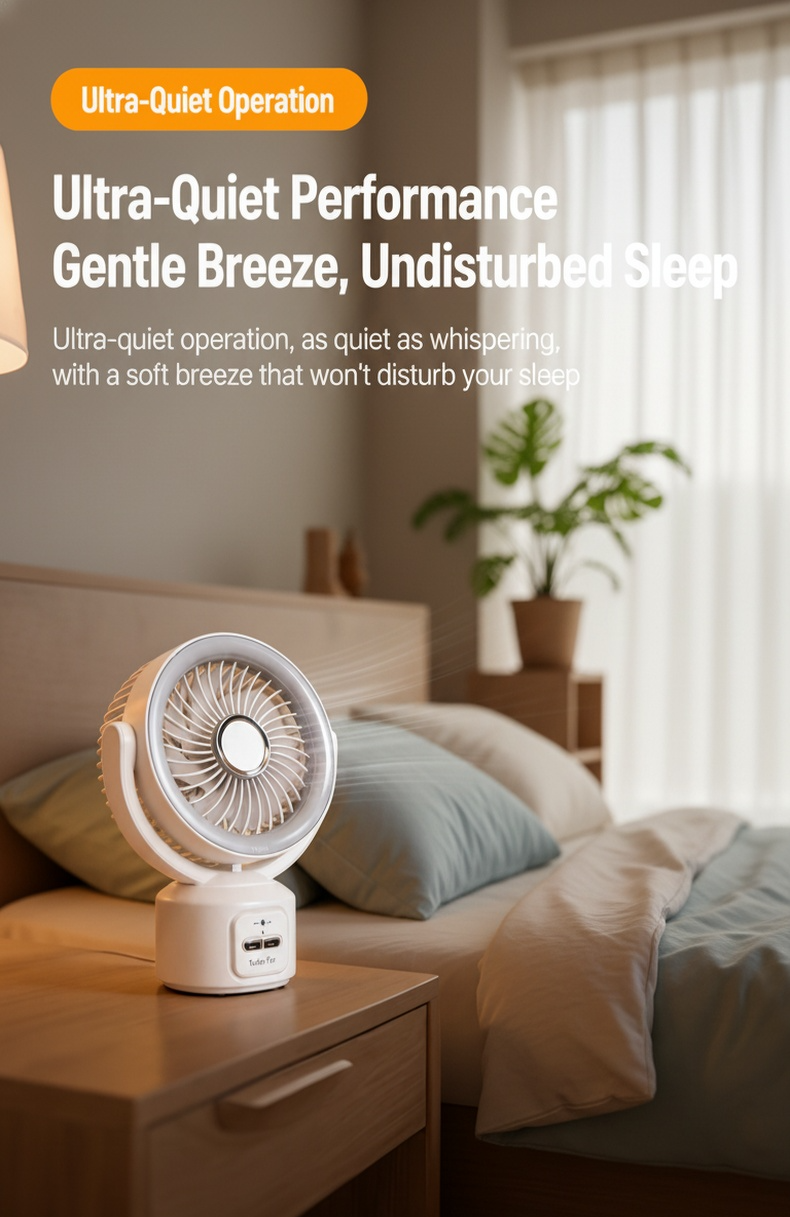 Ultra-quiet operation USB mini fan