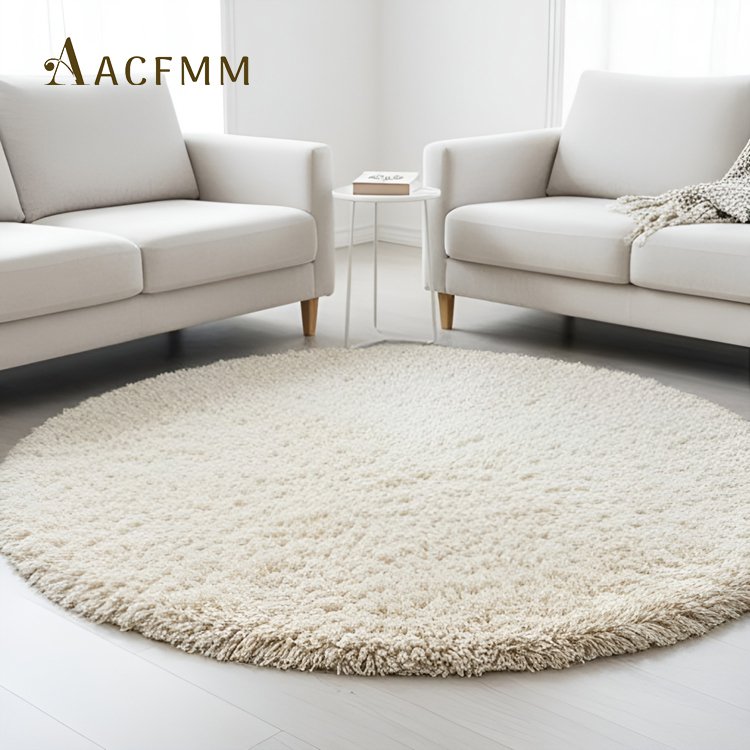 부드러운 원형 카펫