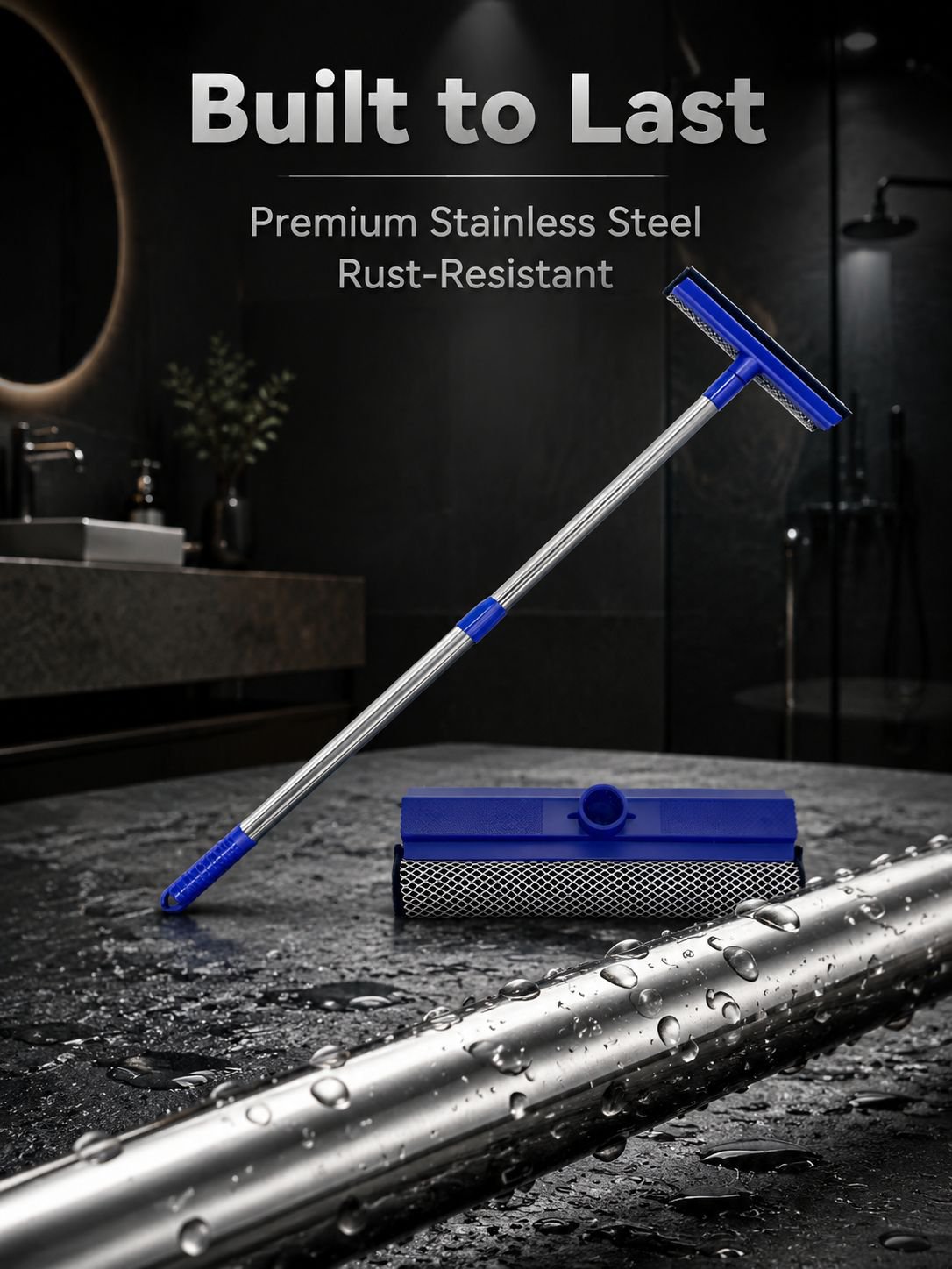 Stainless Steel Double-Sided Window Squeegee
