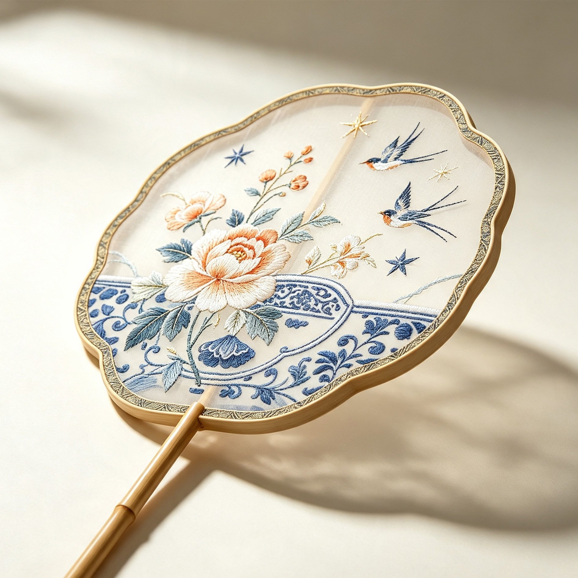 Swallow Lotus Round Fan