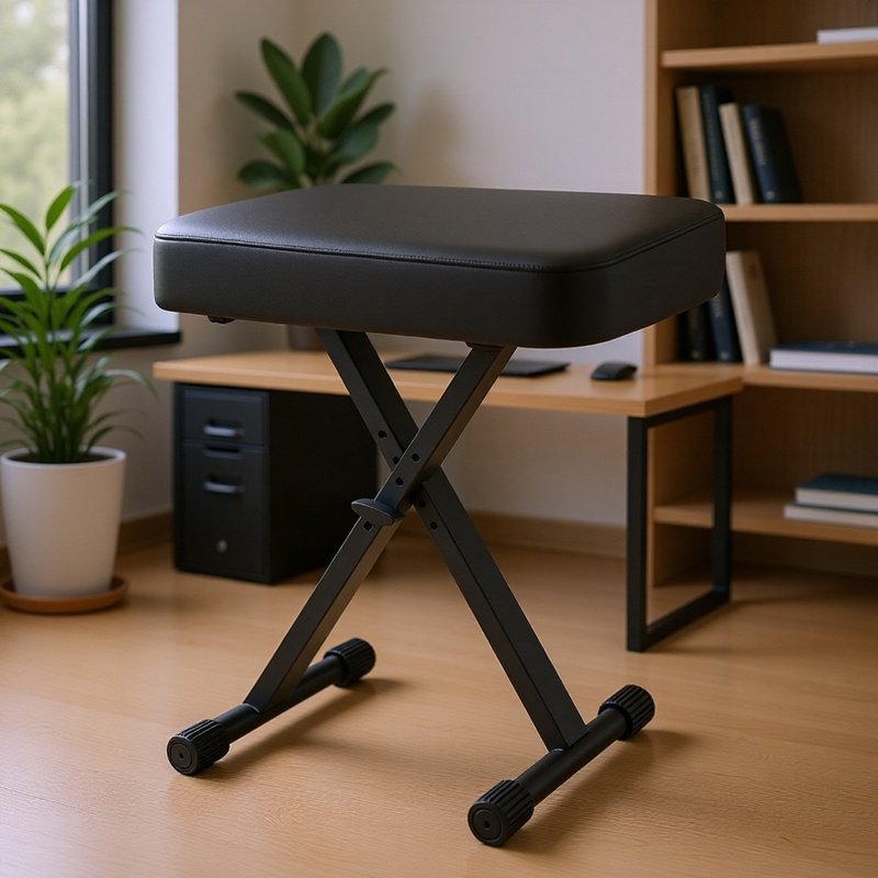 スクエアスツール、一人用、高さ調節可能な椅子、ピアノ練習用スツール、クリスマスをテーマにしたPUレザー化粧台ピアノスツール