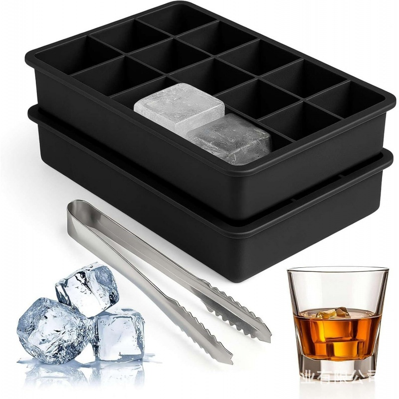 Household 4-Grid Ice Cube Tray with Lid