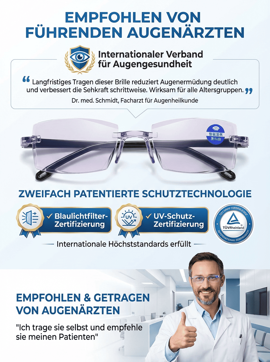 【Sehkraft zurück auf 20 Jahre】Intelligente Fokusveränderung Komfortable Lesebrille