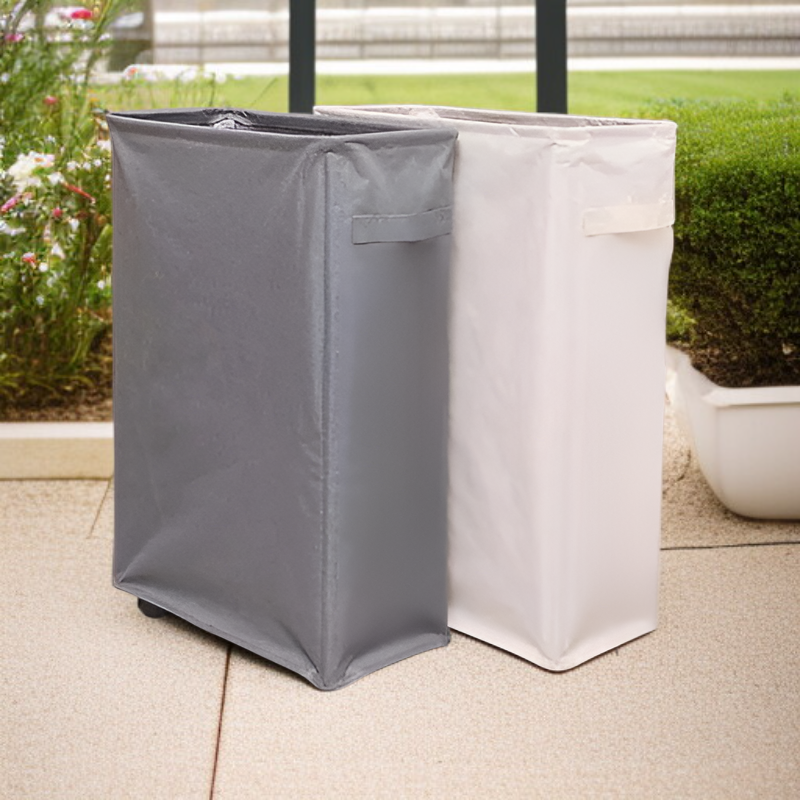 Caja de almacenamiento de tela plegable con ruedas