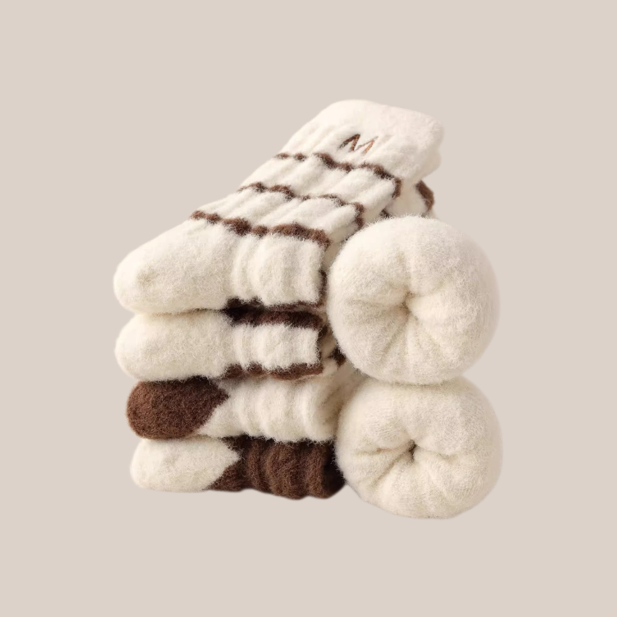 Double-sided Fleece Warm Mid-Calf Floor Socks