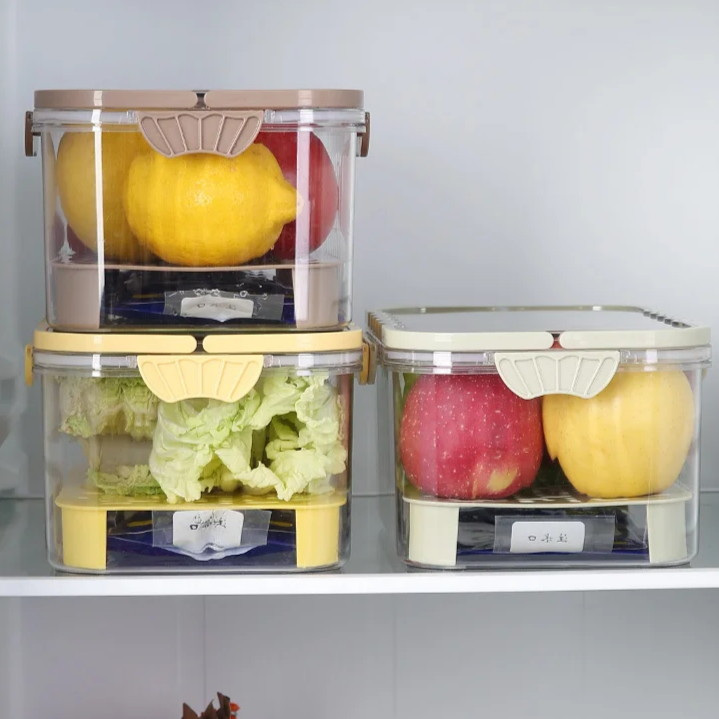 戶外手提便當收納盒 野餐水果蔬菜保鮮盒