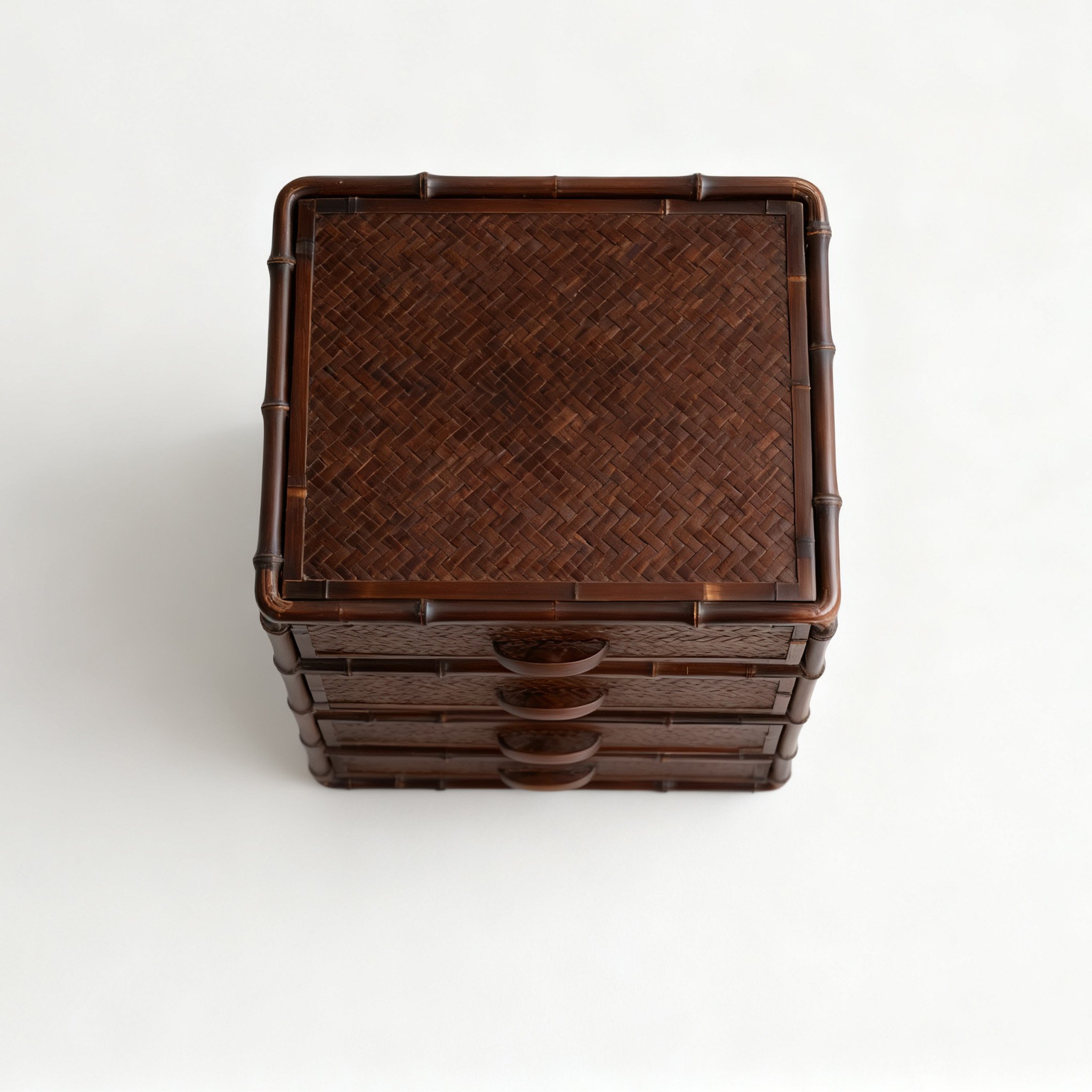  ตู้เก็บของสไตล์ย้อนยุคทำจากไม้ไผ่