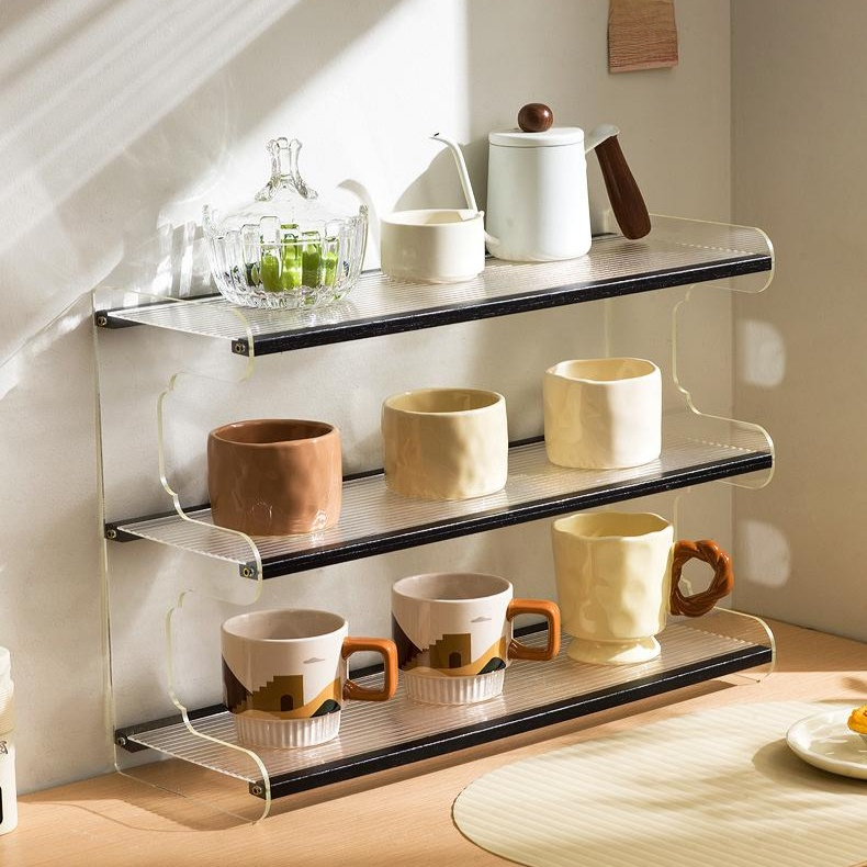 家庭用デスク整理ラック 多層式収納棚 書斎・食卓用分層ラック