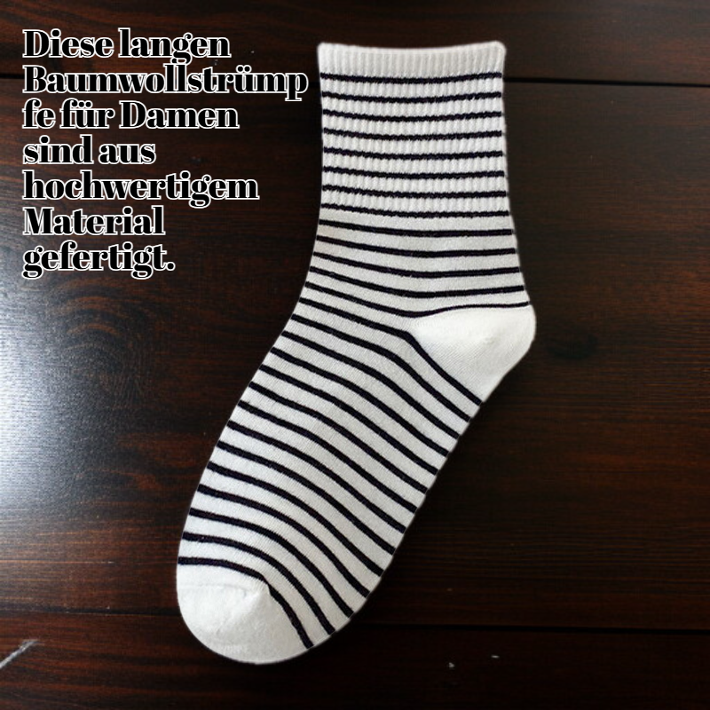 Lange Baumwollstrümpfe für Damen