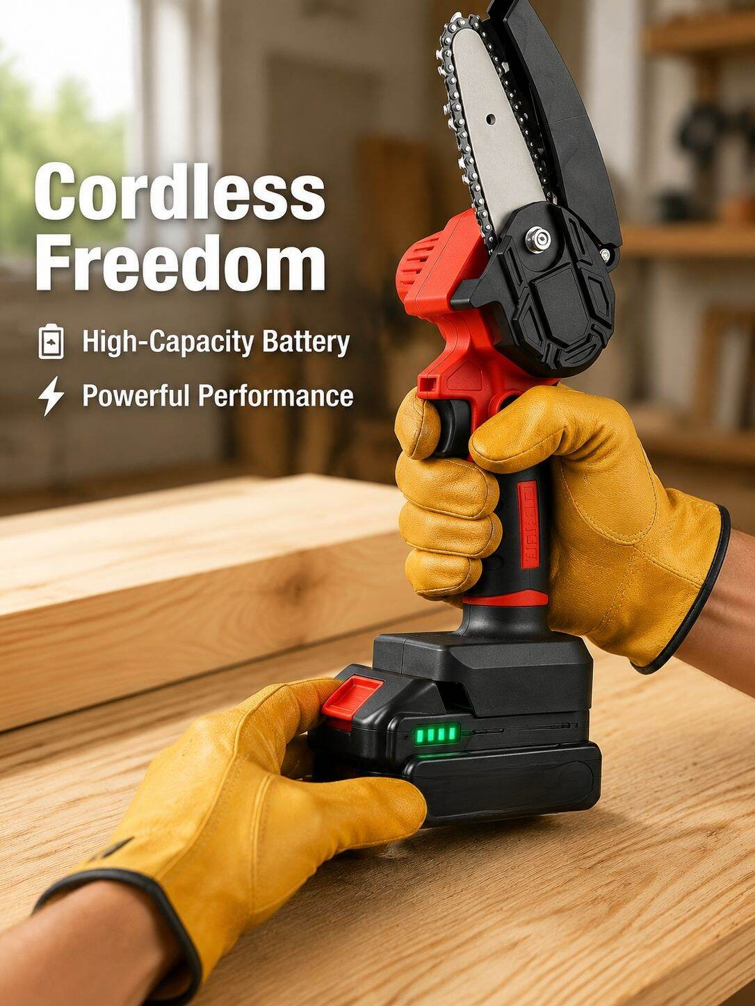 5-in-1 Professional Cordless Power Tool Kit (Impact Wrench/Angle Grinder/Hammer Drill/Hard Case)