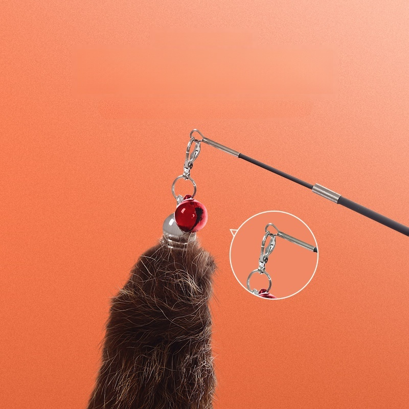 Robuster Feder-Spielstab für Katzen