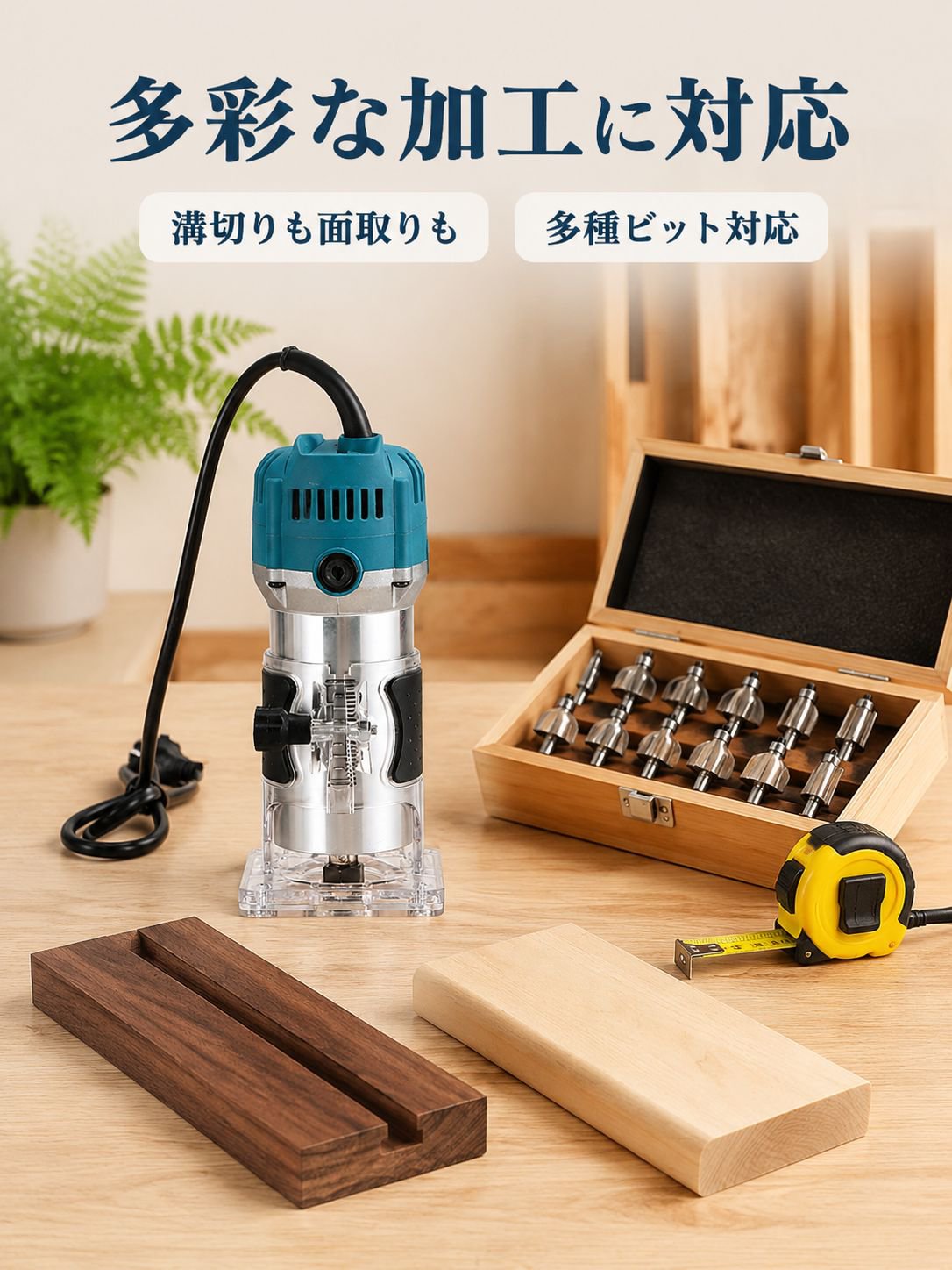 木工専用電動トリマー