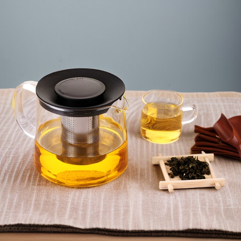 유리 티포트 주전자 세트