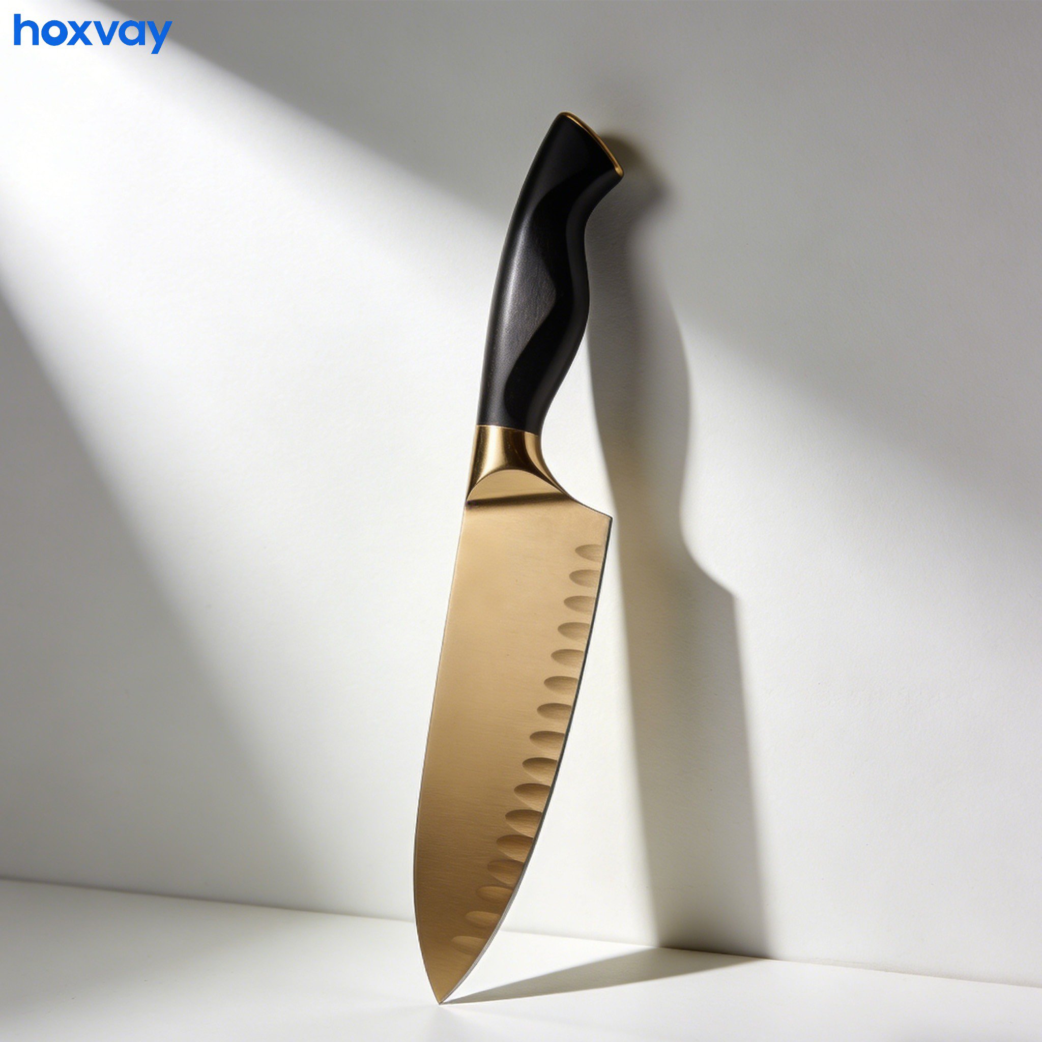 Close-up of ultra-sharp chef knife blade