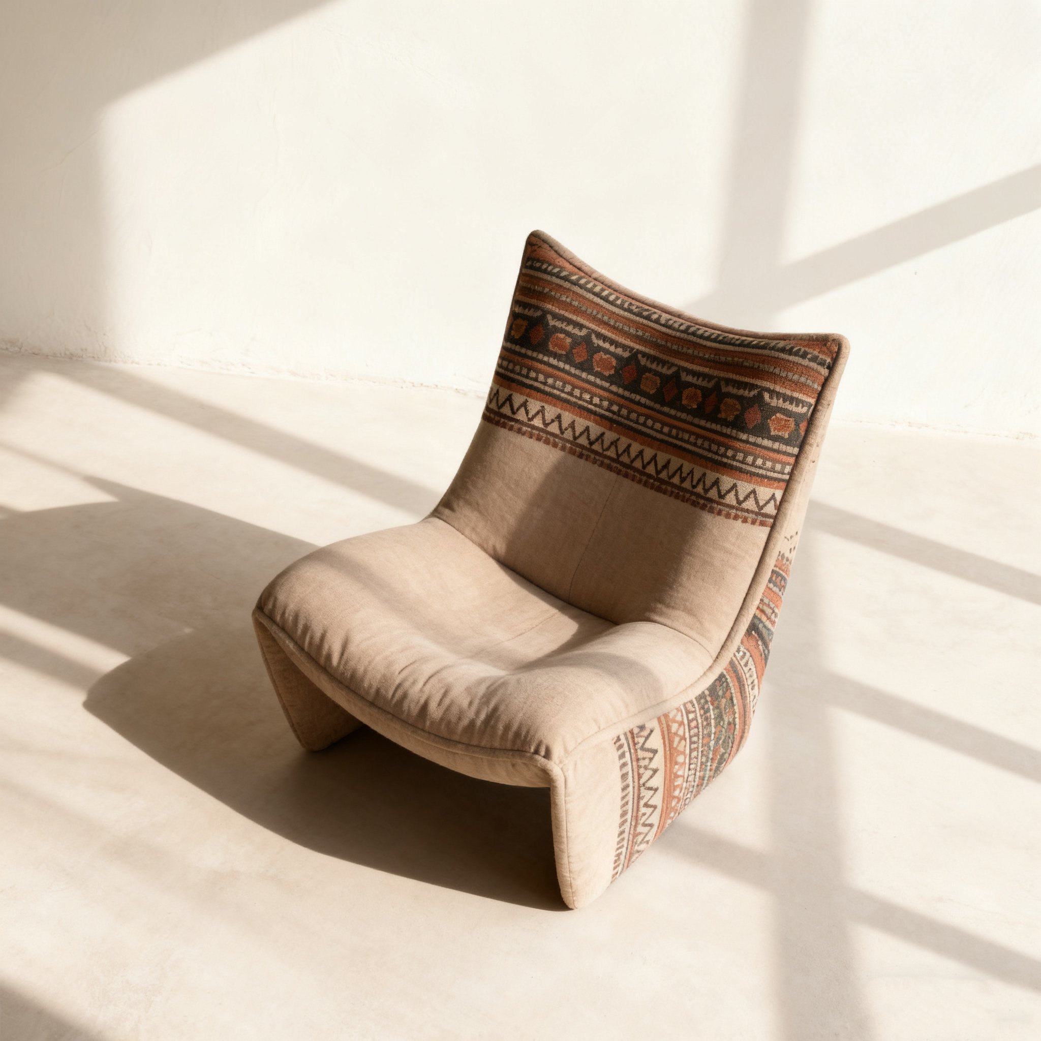 เก้าอี้ผ้าลายประเพณีสำหรับพักผ่อนดีไซน์ไทย