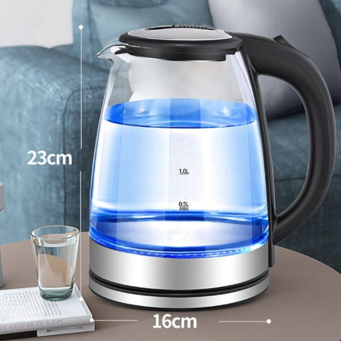 กาต้มน้ำไฟฟ้าแก้วบอโรซิลิเกตสูง