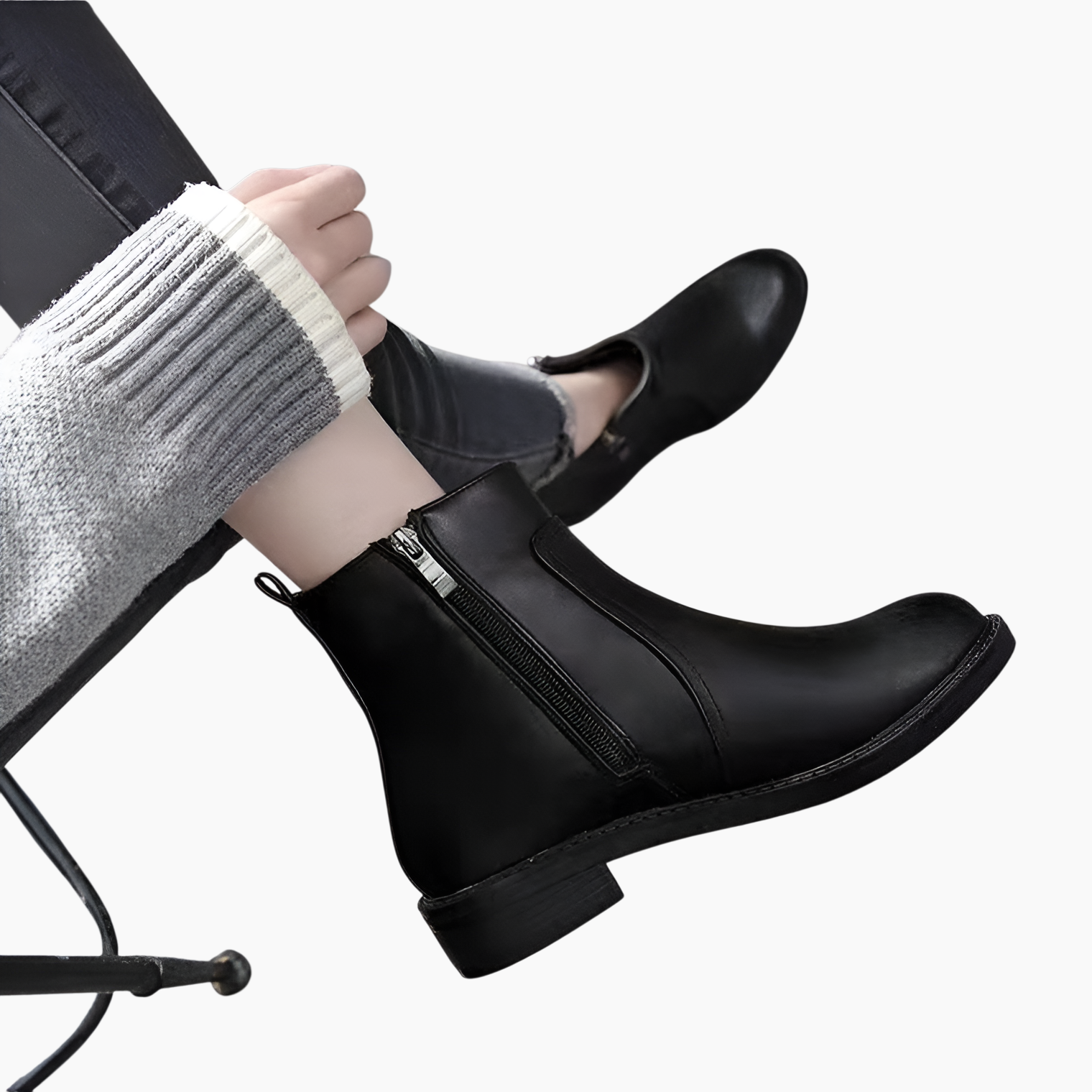 ブーツ レディース ショートブーツ 2024年秋冬新作 チェルシー スノーブーツ フラット