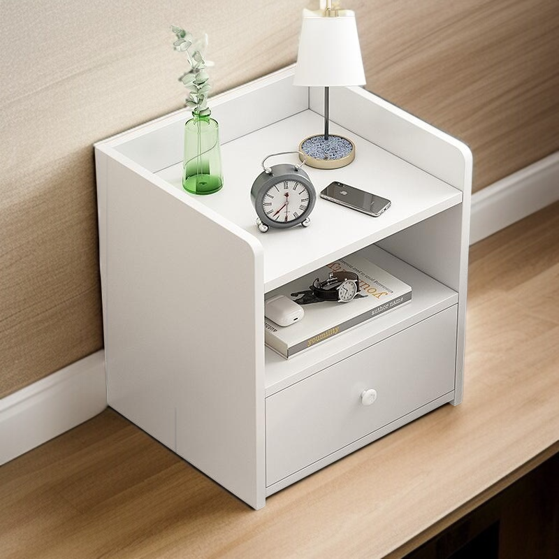 Table de chevet de rangement simple, petite étagère de chevet, armoire de rangement de chevet