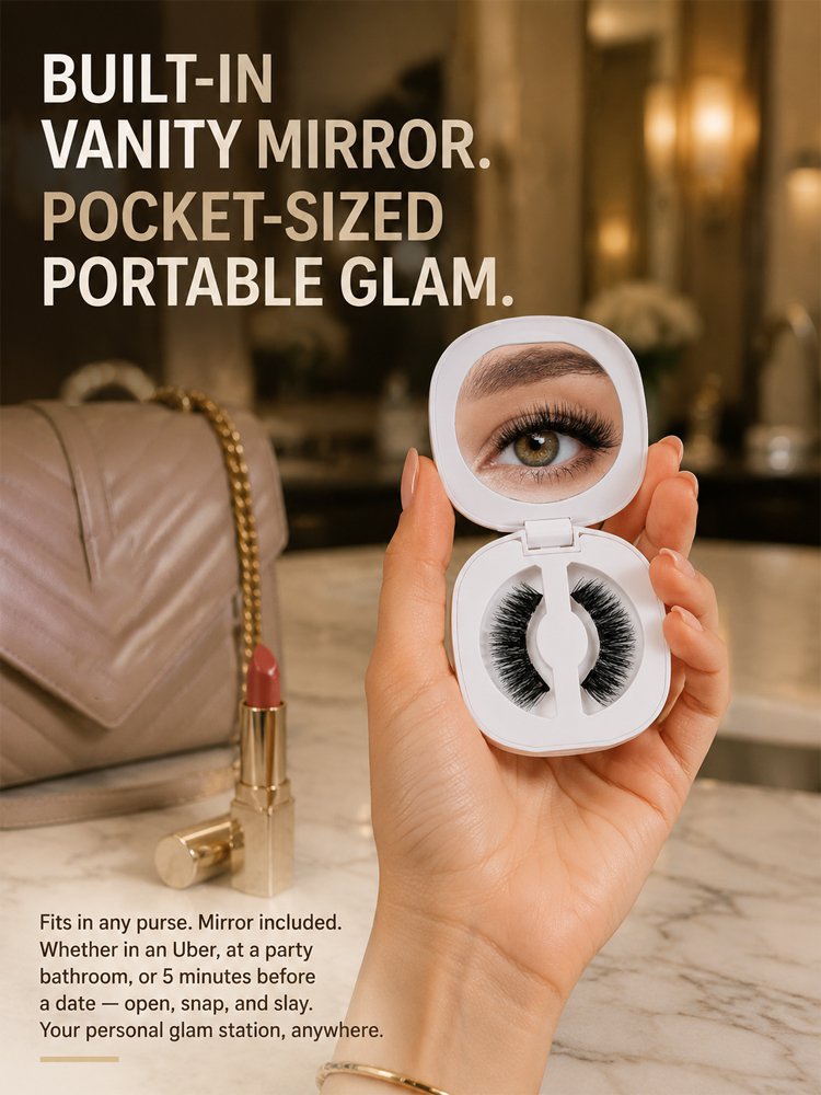 [1-Second Makeup Application & Portable Storage Box] Magnetic False Eyelash Set