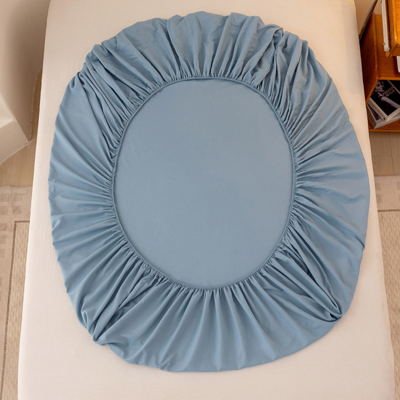 水洗磨毛純色床笠單件防滑床套床罩全包床墊保護罩