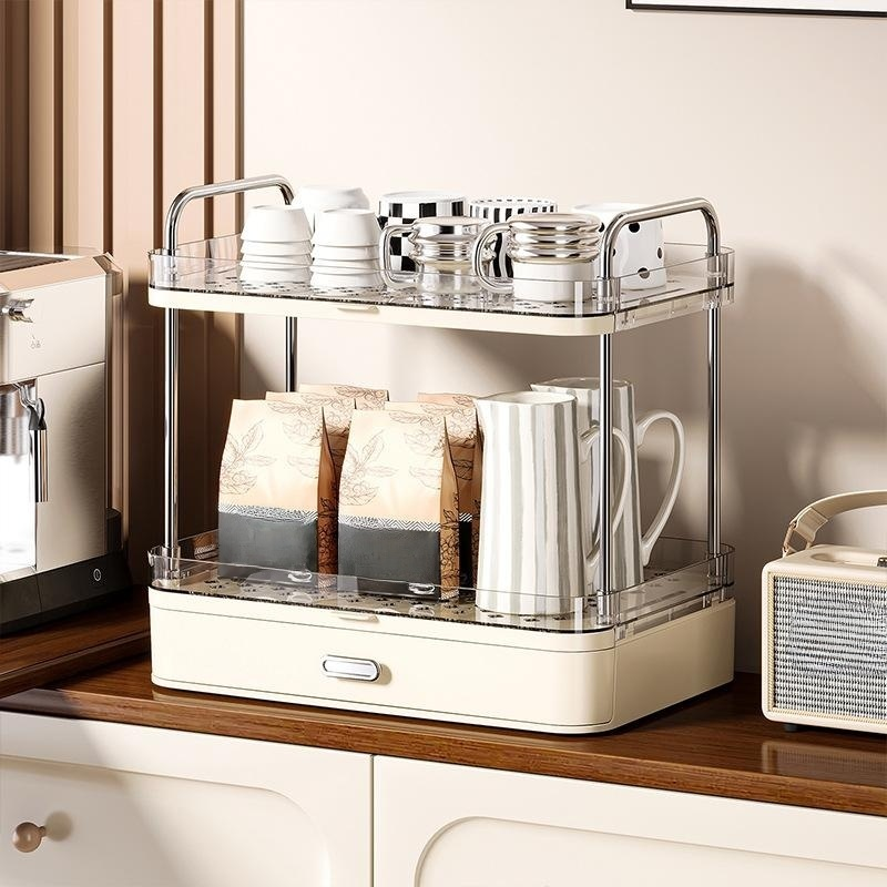 Multifunctional cup tray storage rack