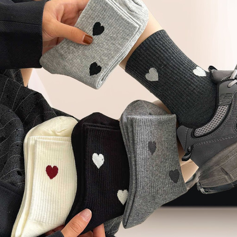 여자 사랑 가을 겨울 양말