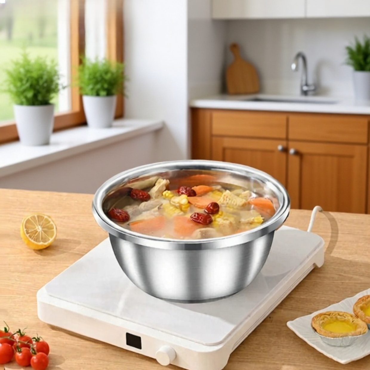 Stainless steel basin with anti-corrosion properties