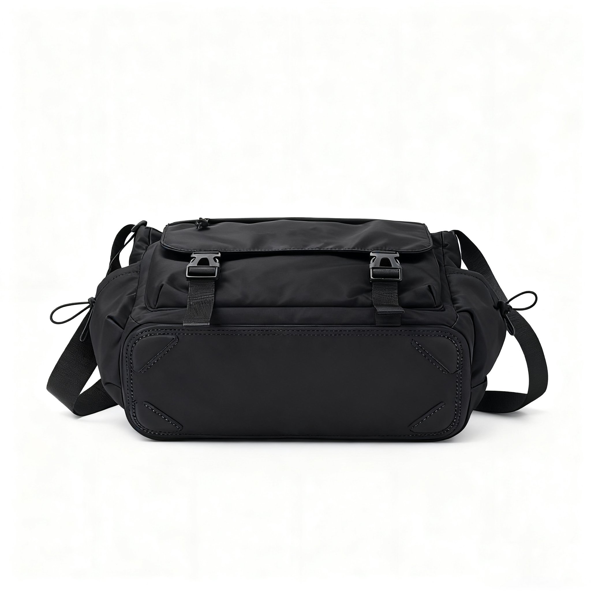 Stylová černá taška přes rameno ve studentském stylu