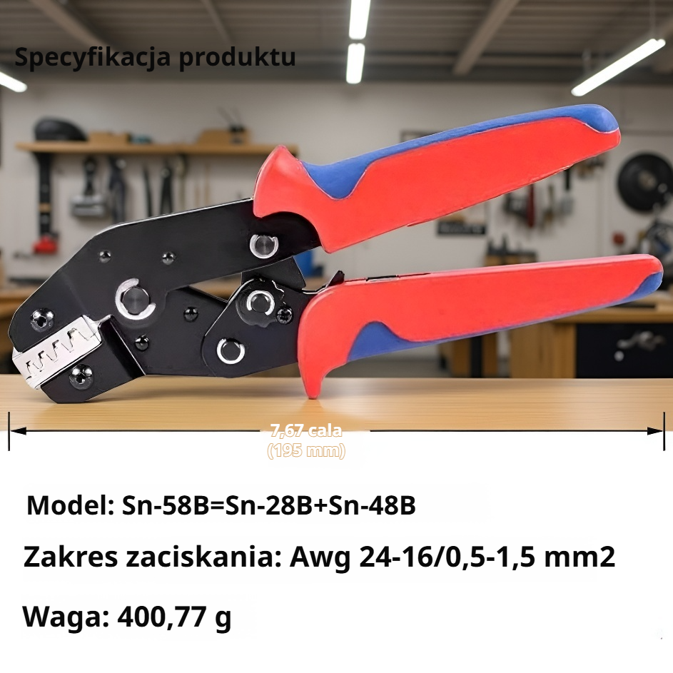 Zaciskarka do złączy i przewodów wiązek samochodowych