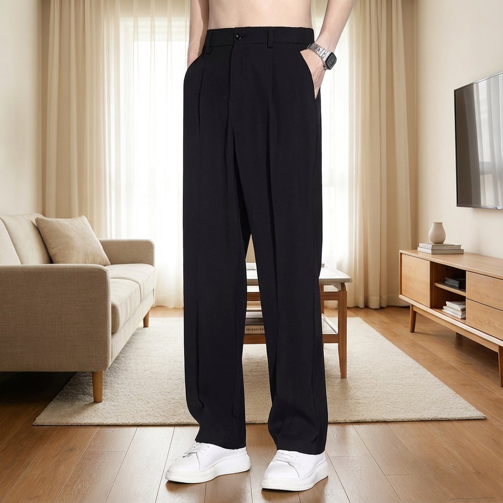  メンズドレープ感スラックス 