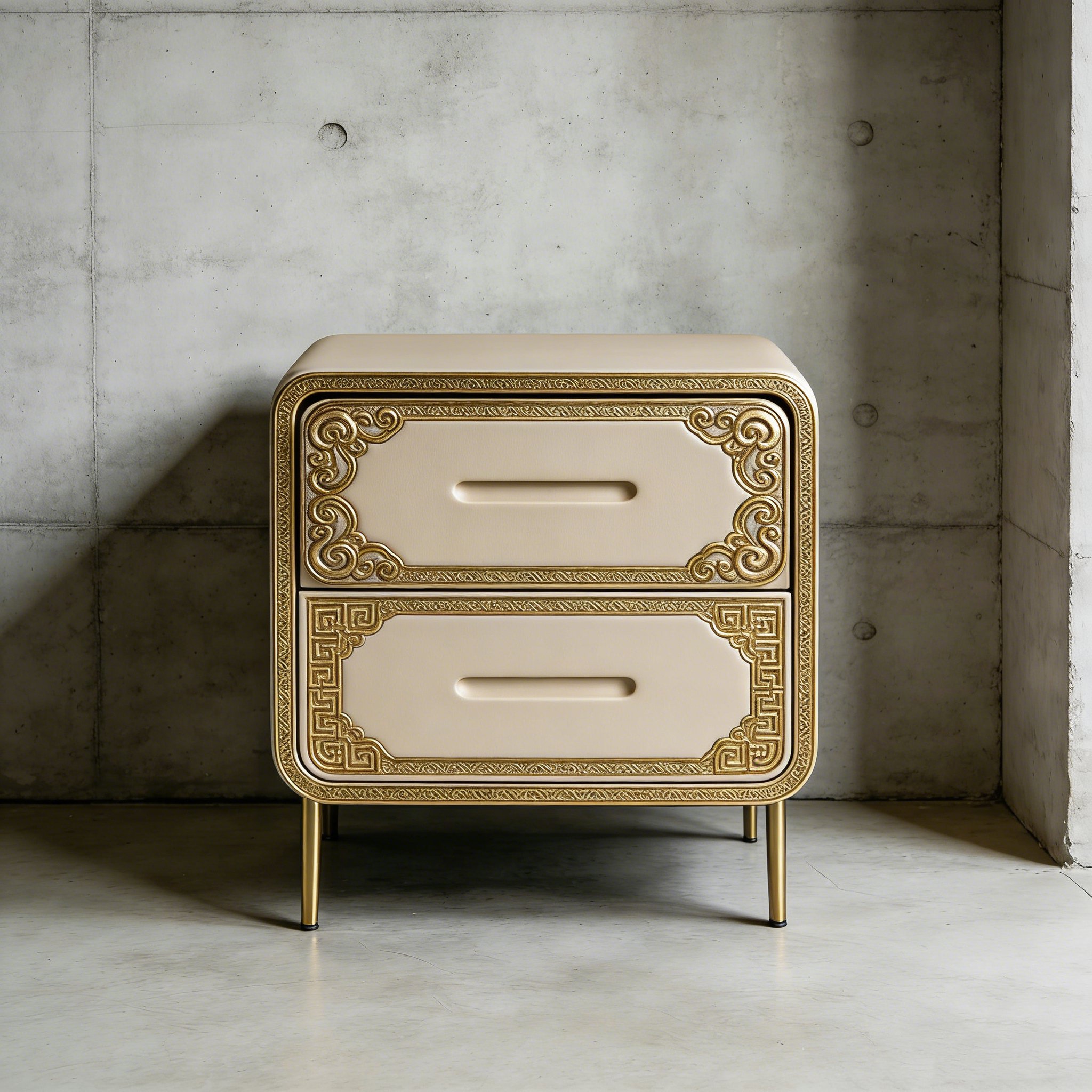 引き出し付きベッドサイドキャビネット