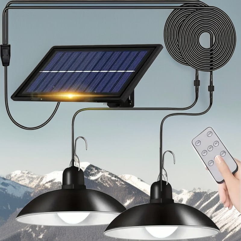  Foco solar IP65 para terraza y balcón, encendido/apagado automático