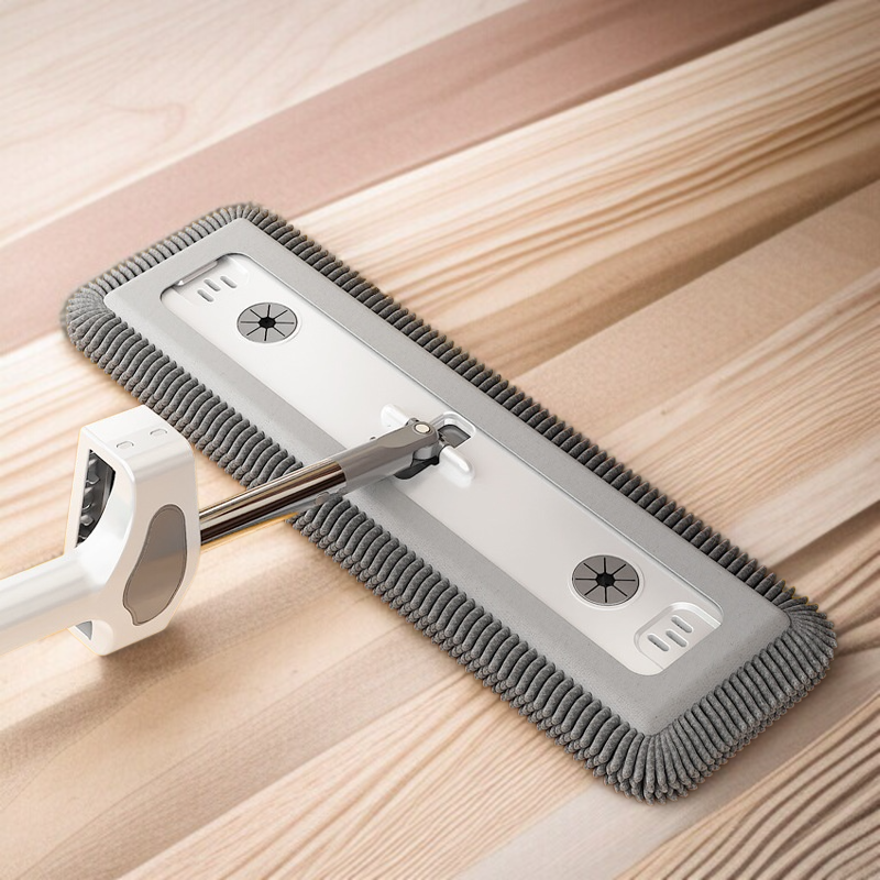 가정용 플랫 밀대 건습 겸용 원터치 셰닐 리필 손세탁 우드 플로어 밀대